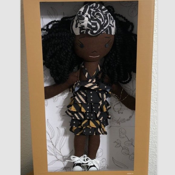 HARPERIMAN 14" PLUSH HANDMADE LINEN DOLL - PETITE RAE COLLECTION - BRAND NEW - Picture 2 of 5